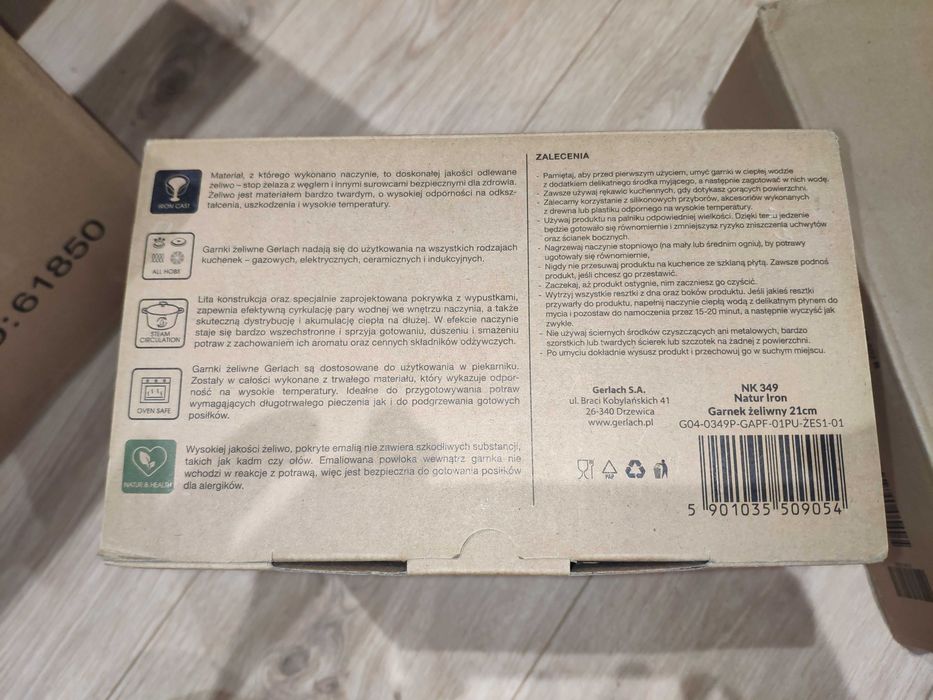 Garnek żeliwny Gerlach 21 cm (3,0l) - nowy, nieużywany