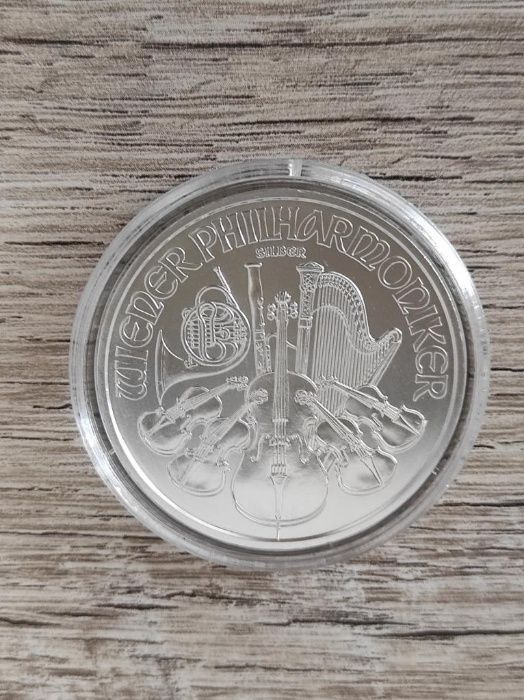 Серебряная монета 2021Австрии-венский Филармоникер/Филармония 1,5 евро