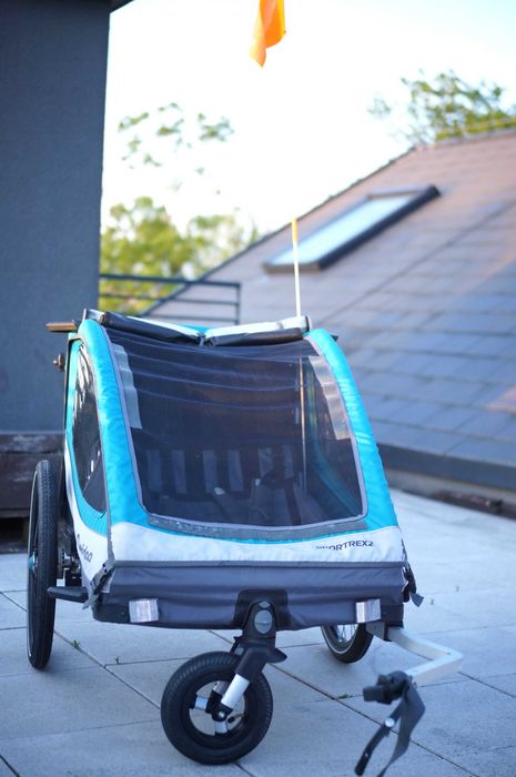 Przyczepka rowerowa Qeridoo Sportrex 2 (2 dzieci) - bardzo dobry stan