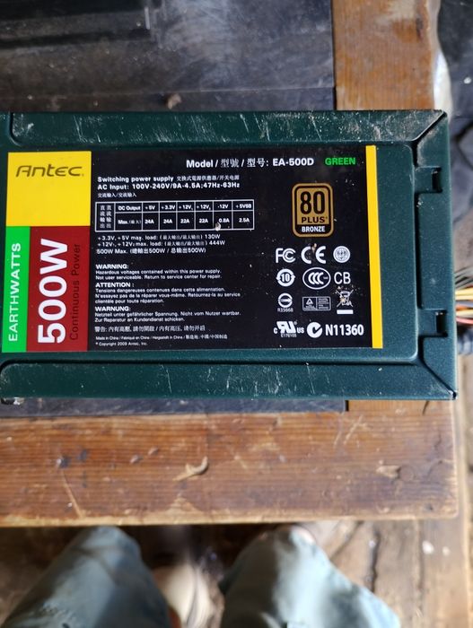 Zasilacz do pc 500w stan bdb