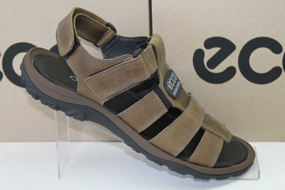 ECCO - сандалии сандалі босоніжки из натуральной кожи (код:19-4оливка)