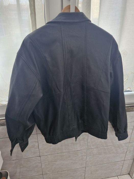 Casaco de pele cabedal preto