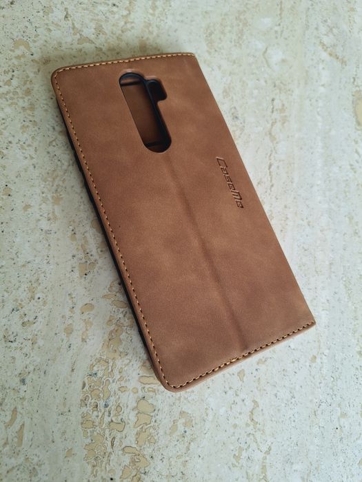 CaseMe Ekskluzywne Etui Portfel Redmi Note 8 Pro - brąz