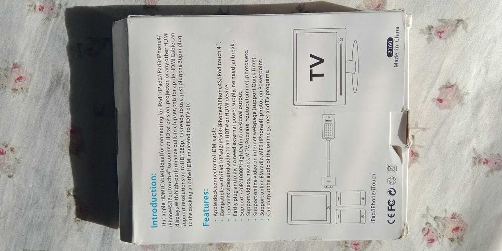 Hdmi iphone apple кабель для айфона айпада 4я версия