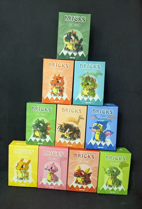 Фігурки Bricks у вигляді донозаврів