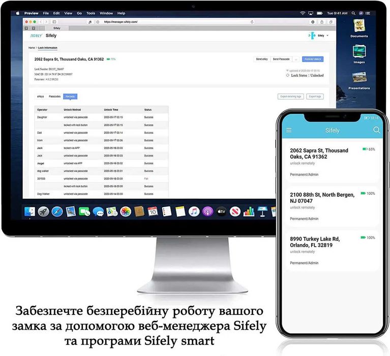 Умный дверной замок с отпечатком пальцев биометрический электрозамок