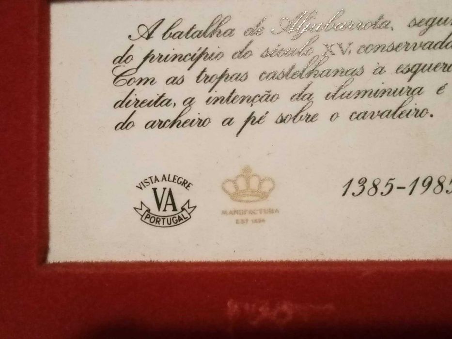 Vista Alegre Edição Limitada Batalha Aljubarrota
