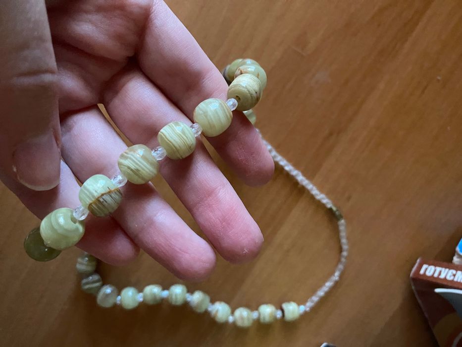 Ожерелье из оникса. Бусы