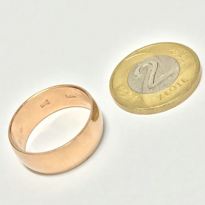 Złota OBRĄCZKA damska 14K TRADYCYJNY wzór piękna