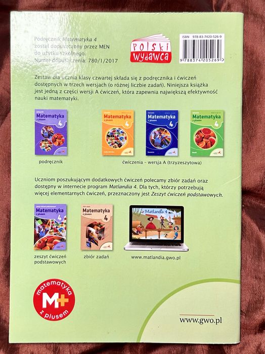 Matematyka z plusem kl. 4 ćwiczenia ułamki wersja A