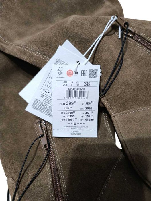 Стильні чоботи до коліна натуральна замша