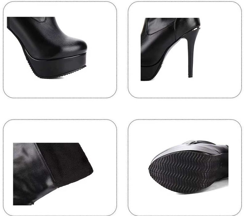 Kozaki za kolano wiązane czarne