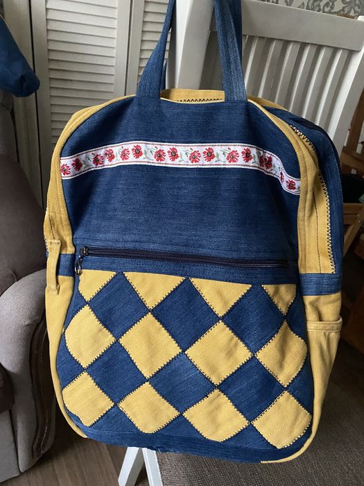 Рюкзак-сумка джинсовий патріотичний hand-made