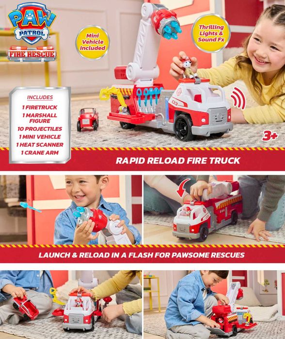 Великий пожежний автомобіль Щенячий патруль зі Світлом та Звуком