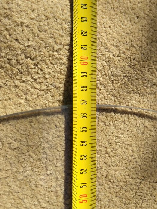 Szklany blat 57 cm.  Ochrona stołu okrągłego