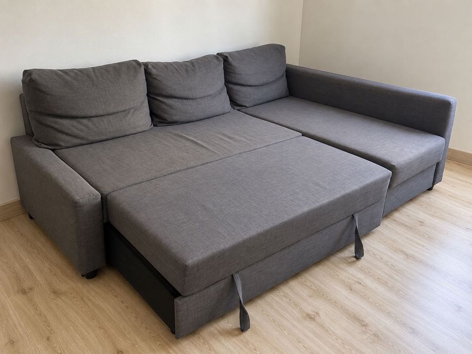 Sofá-cama de canto com arrumação IKEA FRIHETEN