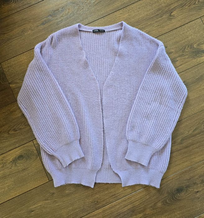 Shein lekki liliowy kardigan wiosenny 38