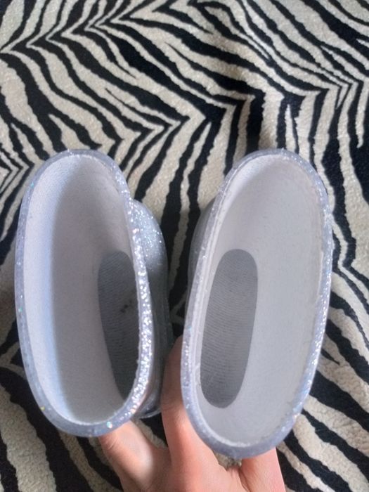 Сапожки резиновые с блёстками. Сапоги 19р .22 р,