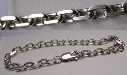 Srebrna bransoletka ankier  18 cm. 4,2 mm.