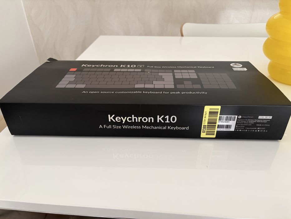 Teclado mecânico Keychron K10 V2 RGB Bluetooth – Switches Brown - Novo