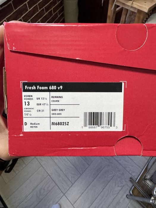 Кросівки NEW BALANCE 680 Нові 47.5/31см  M68025Z