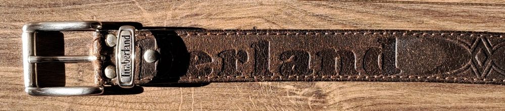 Timberland pasek skórzany brązowy