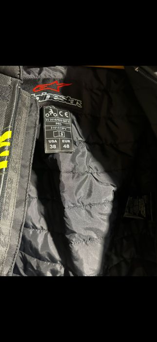 Casaco pele compativel com air bag alpinestars