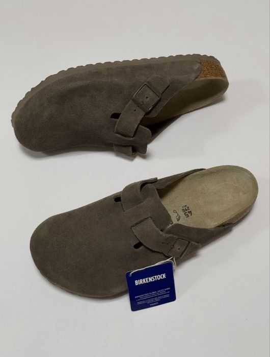 Birkenstock Boston Concrete Grey Suede | Оригінал