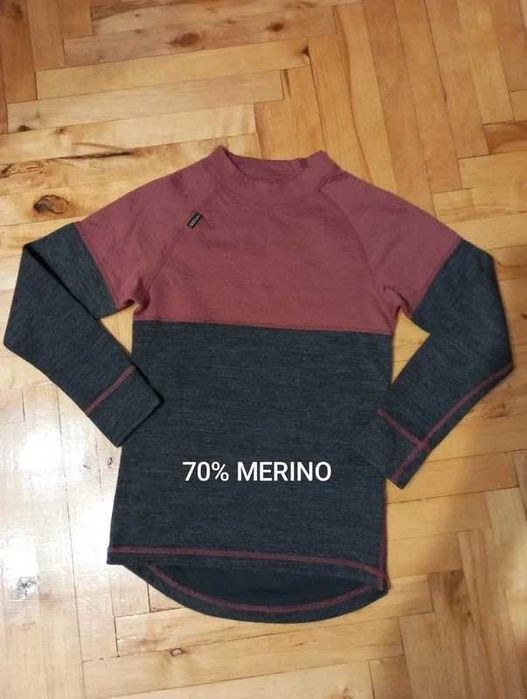 Ullmax dziecięca koszulka termoaktywna 70% Merino rozm.128/8lat