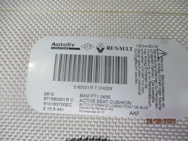 Airbag banco esquerdo RENAULT Clio III (BR0/1, CR0/1)