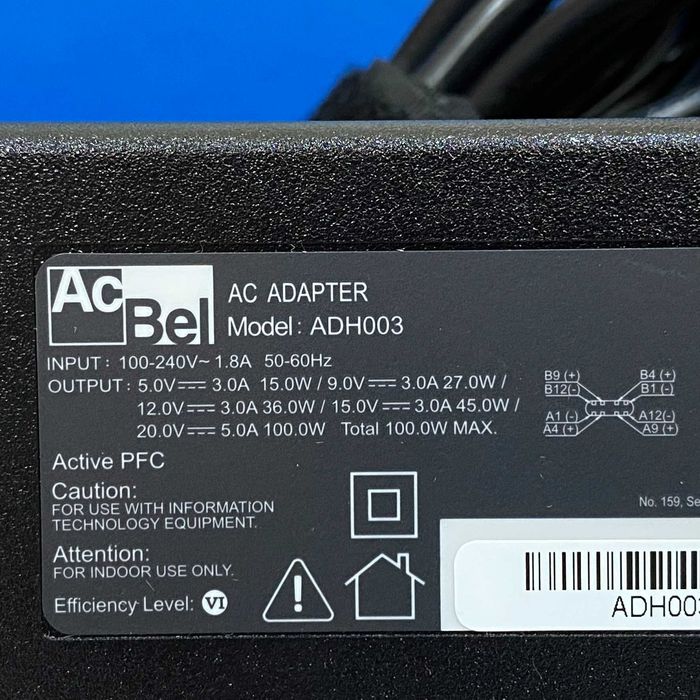AcBel Charger - 100W - USB-C - Laptops/Tablets/Smartphones (NEW)64738404829313121