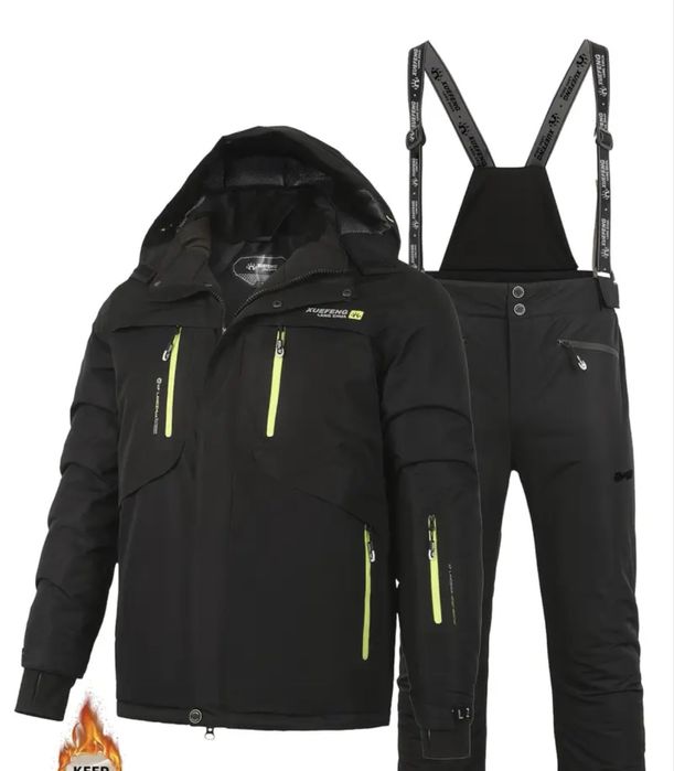 XL Лижній чорний комстюм на мембрані