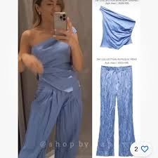 Брюки Zara голубі