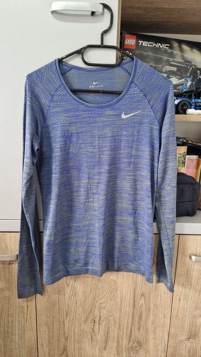 Koszulka męska granatowa z długim rękawem longsleeve termoaktywna Nike