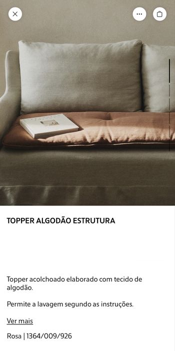 Topper Algodão Estrutura Zara Home NOVO