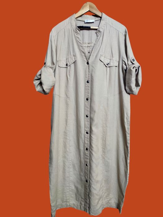 Льняное платье рубашка 50-54р.,,Ulla Popken"