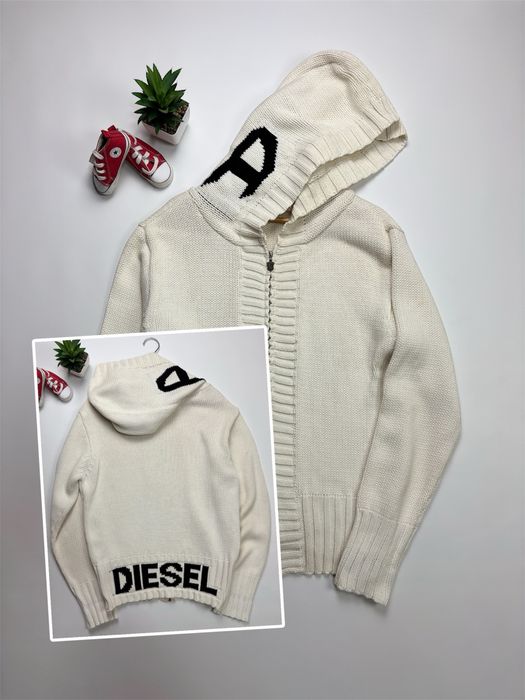 Толстовка свитер Vintage Diesel Knit Full-Zip Hoodie Sweater size M, L