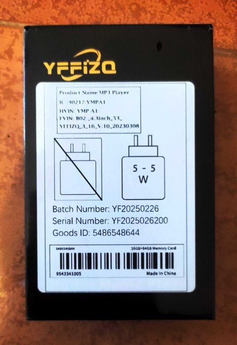 MP3 Player YMP A1 (16+64GB)