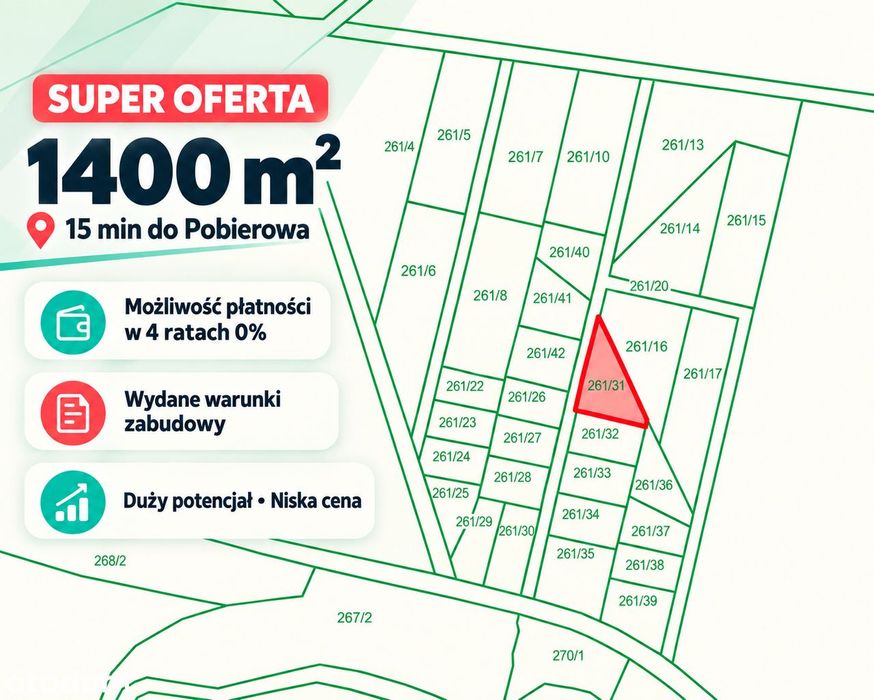 PROMOCJA! Działka 1400 m² z WZ / 15 min do Pobierowa / 4 raty 0%