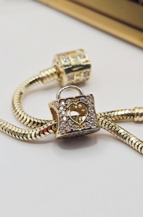 Złoty charms torebka próba 585 14k
