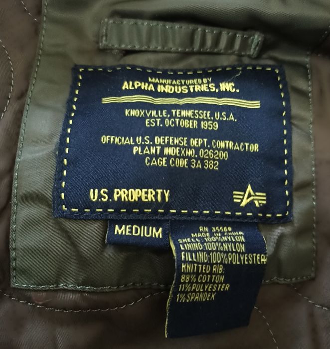 Kurtka Alpha industries NOWA cwu 45 P (N) Pilot ( ocieplana)rozmiar M