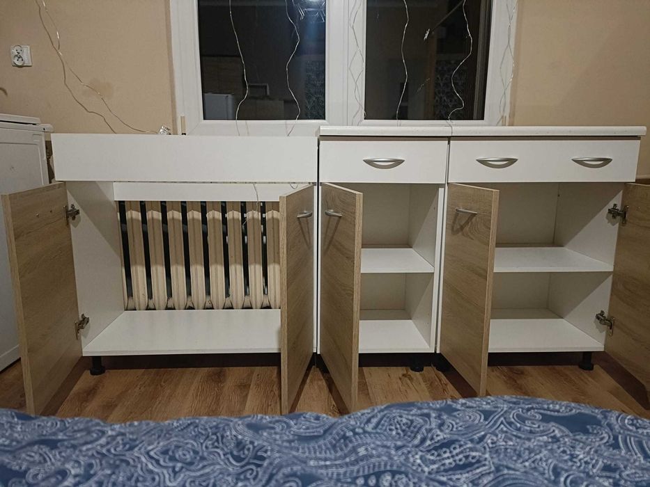 Meble kuchenne - biały, dąb sonoma