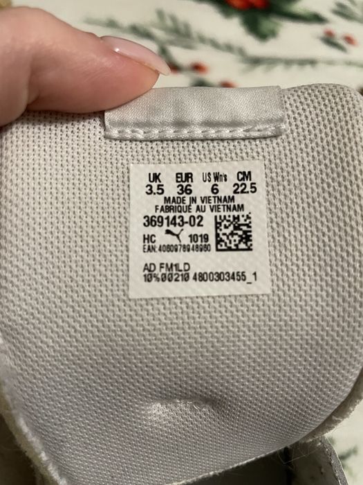 Білі кеди, білі кросовки Puma Vikky Stacked L 36 розмір