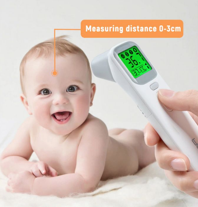 Termometr bezdotykowy na podczerwień do czoła i ucha.