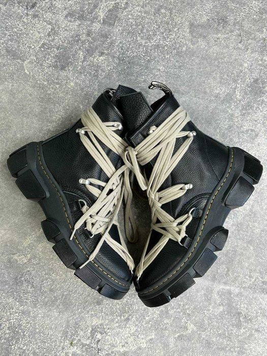 Rick Owens Dr.Martens Mega Lace Boot черевики чорні DRKSHDW ботинки