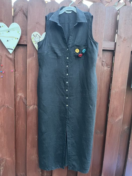 Lniana letnia sukienka Marks & Spencer roz. XL