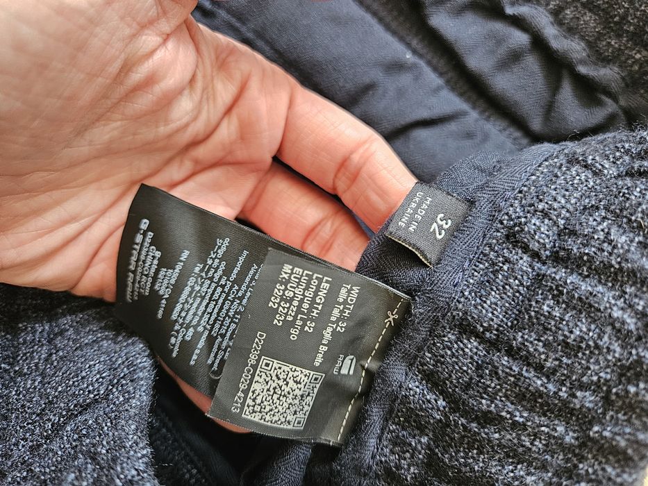 G-star Raw unisex Chino RCT  chinosy cargo 100% wełna r.32/M