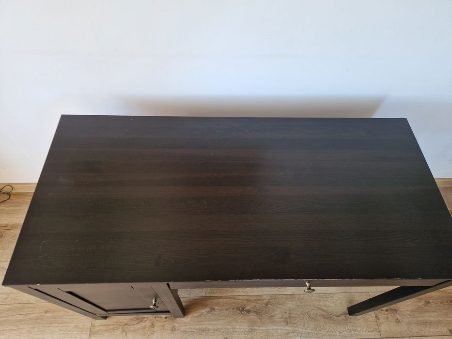 Biurko hemnes ikea 120x55 cm wenge czarny brąz