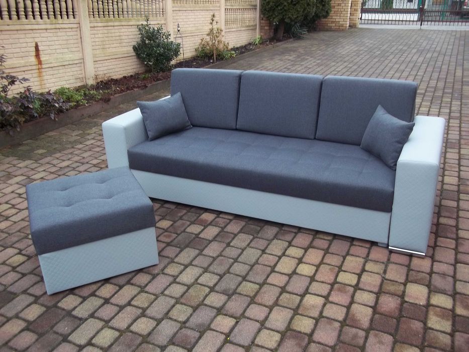 Sofa/kanapa+dostawiana pufa/narożnik- sprężyny bonell