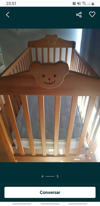 Cama de bebé usada como nova